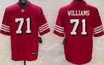 San Francisco 49ers #71 Trent Williams Limited Red Throwback Vapor Jersey