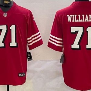 San Francisco 49ers #71 Trent Williams Limited Red Throwback Vapor Jersey