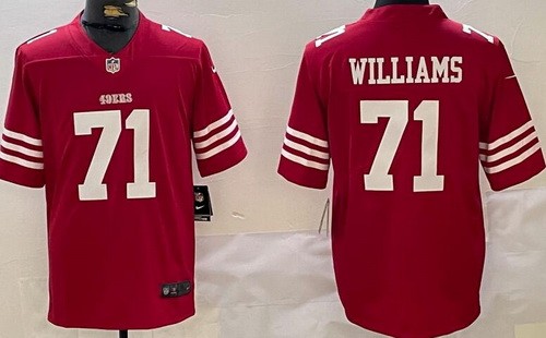 San Francisco 49ers #71 Trent Williams Limited Red Vapor Jersey