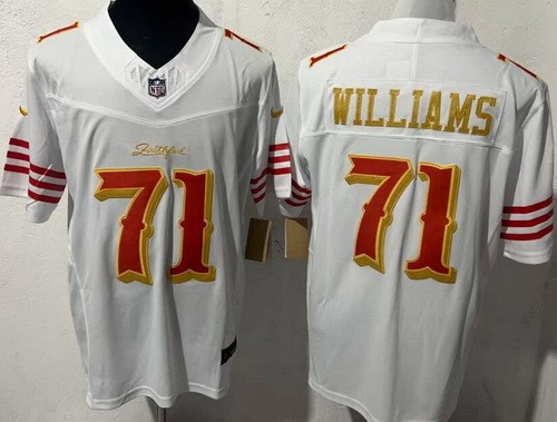 San Francisco 49ers #71 Trent Williams Limited White Rivalries FUSE Vapor Jersey