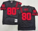 San Francisco 49ers #80 Jerry Rice Black 1994 Throwback Jersey