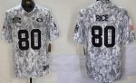 San Francisco 49ers #80 Jerry Rice Limited Arctic Camo 2024 Salute to Service Jersey