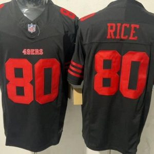 San Francisco 49ers #80 Jerry Rice Limited Black FUSE Vapor Jersey