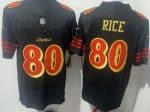 San Francisco 49ers #80 Jerry Rice Limited Black Rivalries FUSE Vapor Jersey