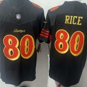 San Francisco 49ers #80 Jerry Rice Limited Black Rivalries FUSE Vapor Jersey