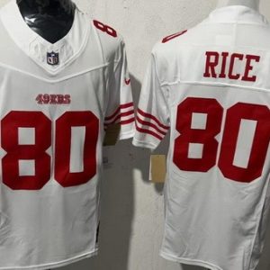 San Francisco 49ers #80 Jerry Rice Limited White FUSE Vapor Jersey
