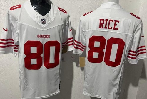 San Francisco 49ers #80 Jerry Rice Limited White FUSE Vapor Jersey