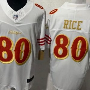 San Francisco 49ers #80 Jerry Rice Limited White Rivalries FUSE Vapor Jersey