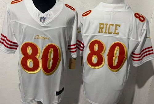 San Francisco 49ers #80 Jerry Rice Limited White Rivalries FUSE Vapor Jersey