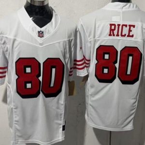 San Francisco 49ers #80 Jerry Rice Limited White Throwback FUSE Jersey