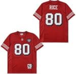 San Francisco 49ers #80 Jerry Rice Red 75th 1994 Throwback Jersey