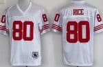 San Francisco 49ers #80 Jerry Rice White Throwback Jersey