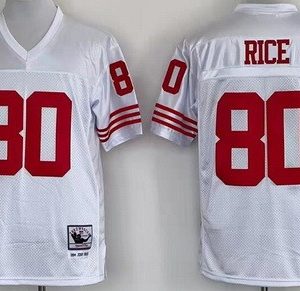San Francisco 49ers #80 Jerry Rice White Throwback Jersey
