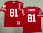 San Francisco 49ers #81 Terrell Owens Red 1990 Throwback Jersey