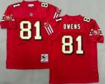 San Francisco 49ers #81 Terrell Owens Red 1996 Throwback Jersey
