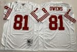 San Francisco 49ers #81 Terrell Owens White 1990 Throwback Jersey
