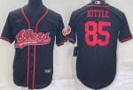 San Francisco 49ers #85 George Kittle Black Baseball Jersey