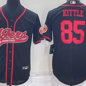 San Francisco 49ers #85 George Kittle Black Baseball Jersey