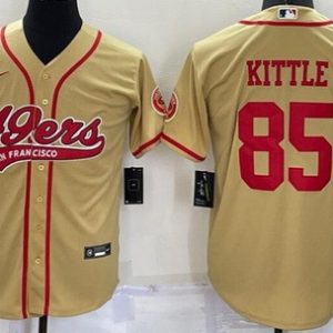 San Francisco 49ers #85 George Kittle Gold Baseball Jersey