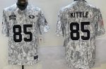 San Francisco 49ers #85 George Kittle Limited Arctic Camo 2024 Salute to Service Jersey