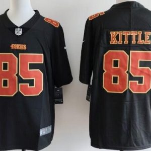 San Francisco 49ers #85 George Kittle Limited Black Fashion Vapor Jersey