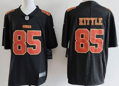 San Francisco 49ers #85 George Kittle Limited Black Fashion Vapor Jersey