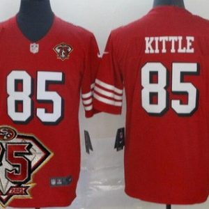 San Francisco 49ers #85 George Kittle Limited Red 75th Anniversary Alternate Vapor Jersey