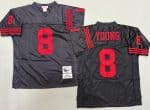 San Francisco 49ers #8 Steve Young Black 1994 Throwback Jersey