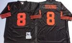 San Francisco 49ers #8 Steve Young Black Throwback Jersey