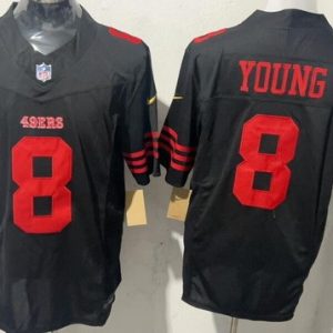 San Francisco 49ers #8 Steve Young Limited Black FUSE Vapor Jersey