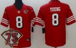 San Francisco 49ers #8 Steve Young Limited Red 75th Anniversary Alternate Vapor Jersey