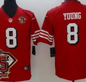 San Francisco 49ers #8 Steve Young Limited Red 75th Anniversary Alternate Vapor Jersey