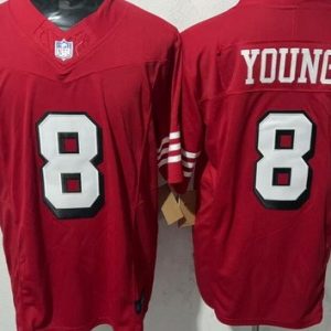 San Francisco 49ers #8 Steve Young Limited Red Throwback FUSE Vapor Jersey