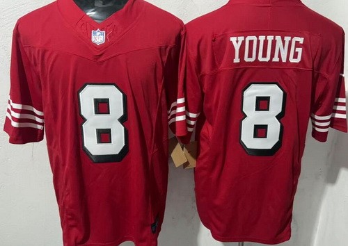 San Francisco 49ers #8 Steve Young Limited Red Throwback FUSE Vapor Jersey
