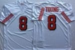 San Francisco 49ers #8 Steve Young White 1994 Throwback Jersey