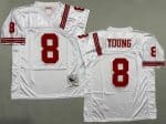 San Francisco 49ers #8 Steve Young White 1994 Throwback Jersey