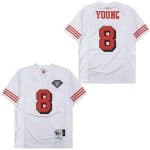 San Francisco 49ers #8 Steve Young White 75th 1994 Throwback Jersey