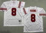 San Francisco 49ers #8 Steve Young White Alternate 1994 Throwback Jersey
