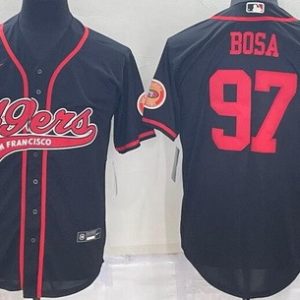 San Francisco 49ers #97 Nick Bosa Black Baseball Jersey