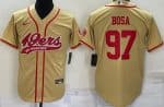 San Francisco 49ers #97 Nick Bosa Gold Baseball Jersey