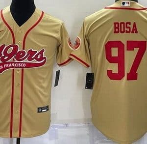 San Francisco 49ers #97 Nick Bosa Gold Baseball Jersey