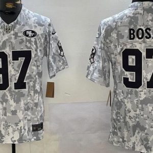 San Francisco 49ers #97 Nick Bosa Limited Arctic Camo 2024 Salute to Service Jersey