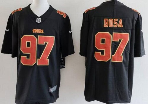 San Francisco 49ers #97 Nick Bosa Limited Black Fashion Vapor Jersey