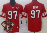 San Francisco 49ers #97 Nick Bosa Limited Red 75th Anniversary Alternate Vapor Jersey