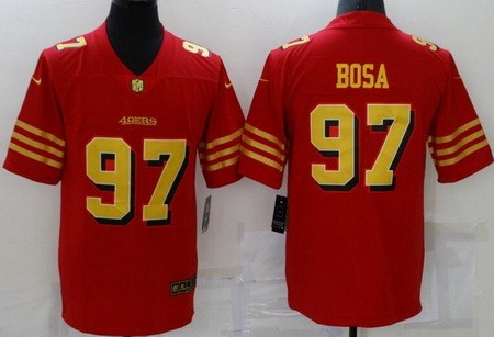 San Francisco 49ers #97 Nick Bosa Limited Red Gold Vapor Jersey
