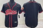 San Francisco 49ers Blank Black Baseball Jersey