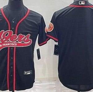 San Francisco 49ers Blank Black Baseball Jersey