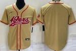San Francisco 49ers Blank Gold Baseball Jersey