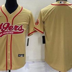 San Francisco 49ers Blank Gold Baseball Jersey