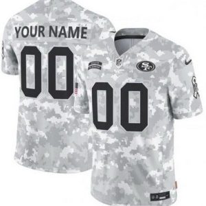 San Francisco 49ers Customized Limited Arctic Camo 2024 Salute to Service Jersey